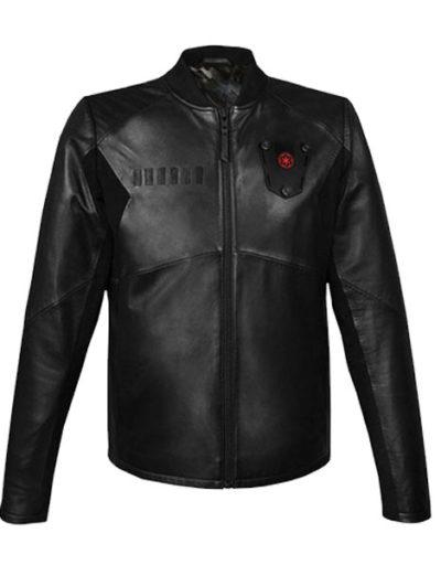 Star Wars Tie Fighter Black Leather Jacket