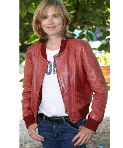 Isabelle Carre Film Festival Leather Jacket