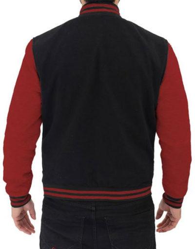 Maroon and Black Varsity Jacket