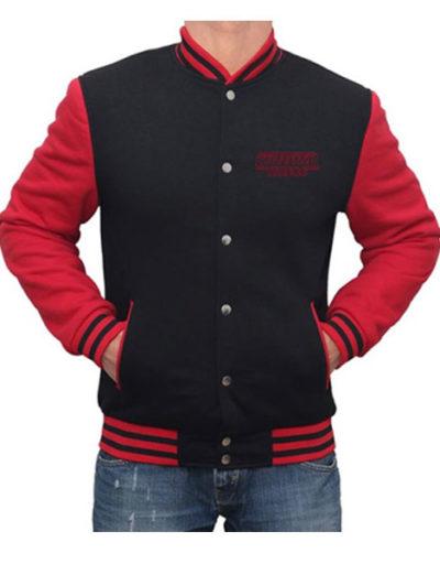 Stranger Things Red and Black Letterman Jacket