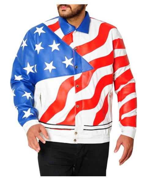 Vanilla Ice American Flag Leather Jacket