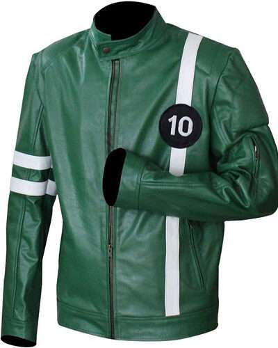 Ben 10 Ryan Kelley Ben Tennyson Green Leather Jacket