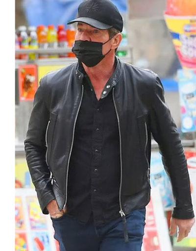 Dennis Quaid Black Leather Jacket