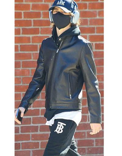 Timothee Chalamet Super Bowl LIV baseball leather Jacket