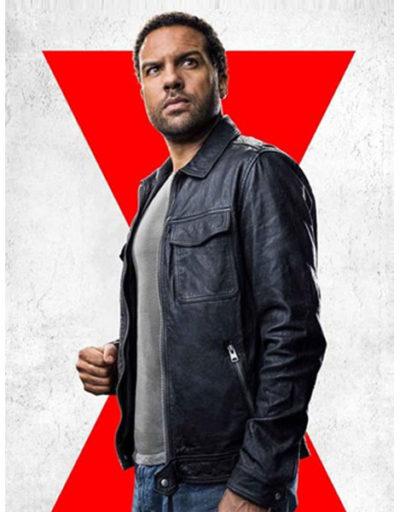 Black Widow OT Fagbenle Leather Jacket