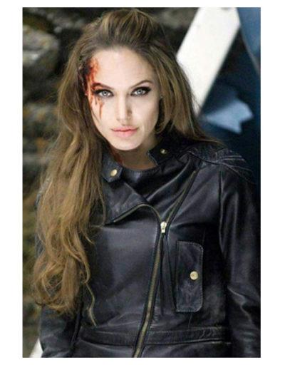 Eternals Thena Angelina Jolie Leather Jacket