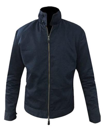 James Bond Quantum of Solace Harrington Blue Cotton Jacket
