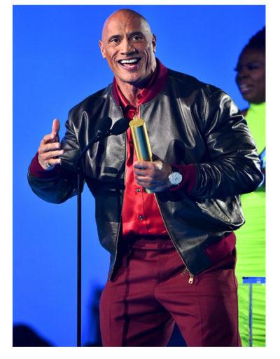 People's Choice Awards 2021 The Rock Dwayne Johnson Lather Jacket
