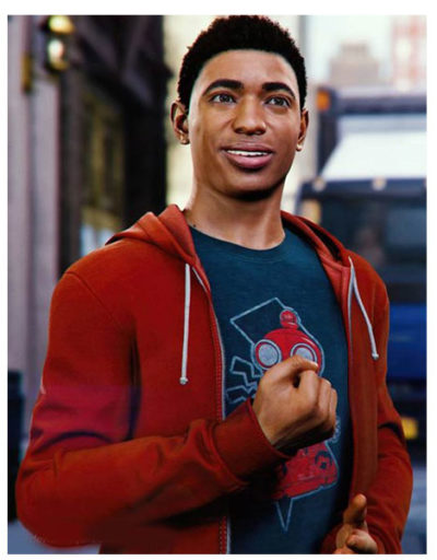 Spider Man Miles Morales PS4 Red Hoodie Fleece Jacket