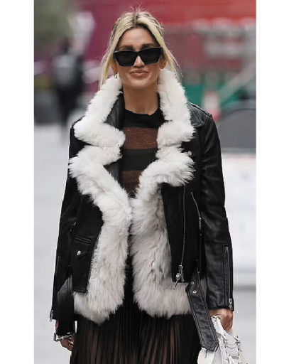 uo ashley faux shearling jacket