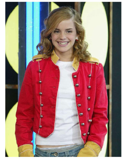 Emma Watson Military Red Cotton Jacket