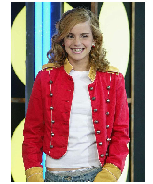 Emma Watson Military Red Cotton Jacket