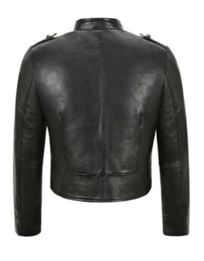 Military Short Zip Trough Decorative Jacket