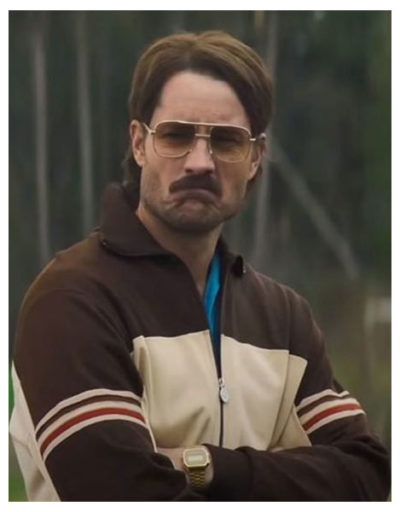 The Exchange Justin Hartley Brown Fleece Track Jacket