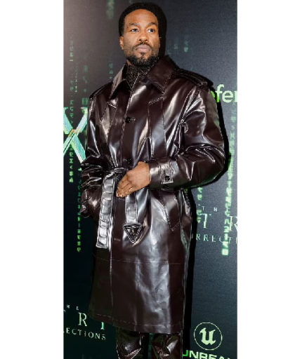 Yahya Abdul Mateen II The Matrix Resurrections Premiere Trench Coat