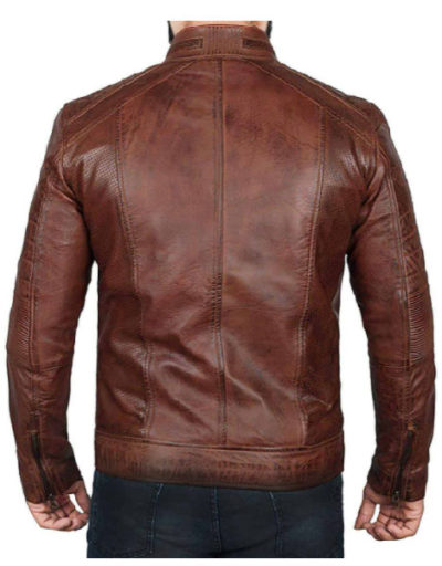 Distressed Leather Jacket