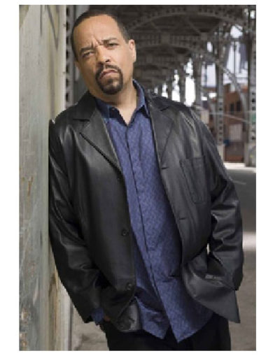 Law and Order Odafin Tutuola BLack Leather Jacket