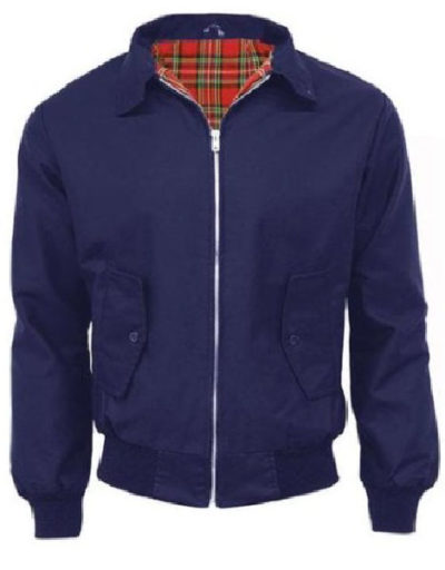 Skinhead Fit Harrington Blue Cotton Jacket