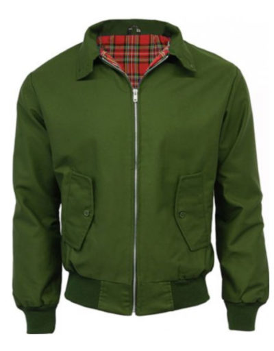 Skinhead Fit Harrington Green Cotton Jacket
