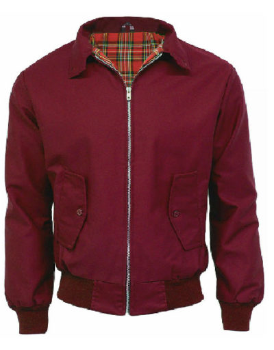 Skinhead Fit Harrington Maroon Cotton Jacket