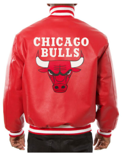 Baseball Varsity Chicago Red Bull Bomber Leather Jacket