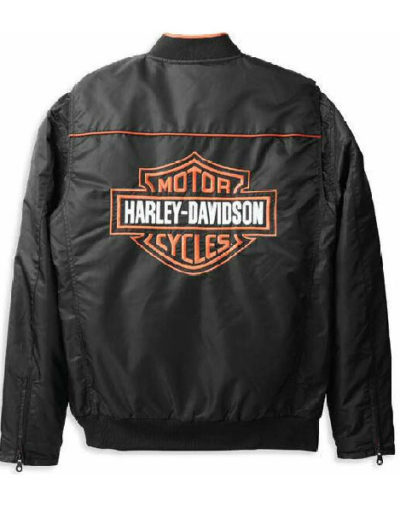 Harley Davidson Black Cotton Jacket