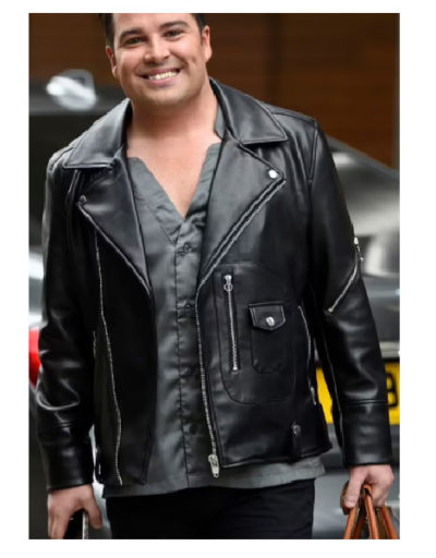 Joe McElderry X Factor ITV Show Leather Jacket