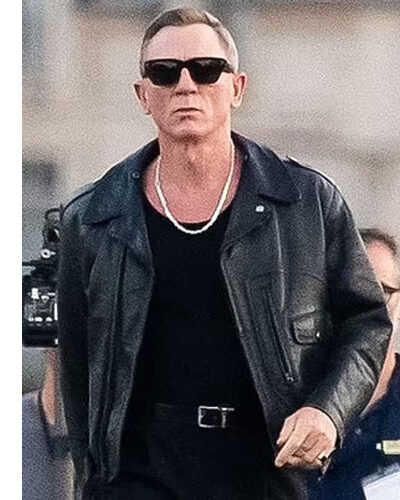 Daniel Craig 007 Vodka Ad Leather Jacket