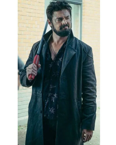 Karl Urban Black The Boys Billy Butcher Trench Coat