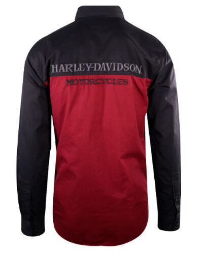 Harley Davidson Black Embroidered Skull Shirt