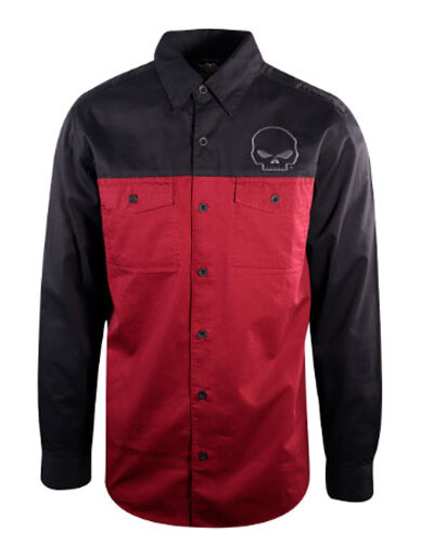Harley Davidson Embroidered Skull Shirt