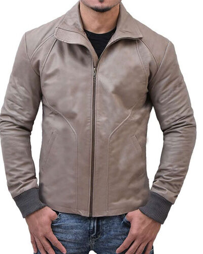 Ryan Reynolds Brown Biker Leather Jacket