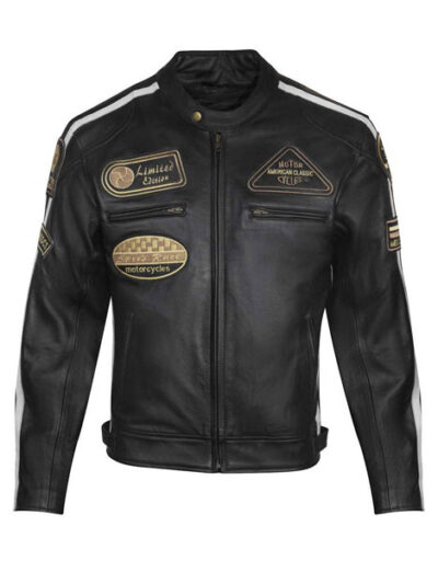 Vintage Cafe Racer Biker Retro-Motorcycle Genuine Leather Jacket