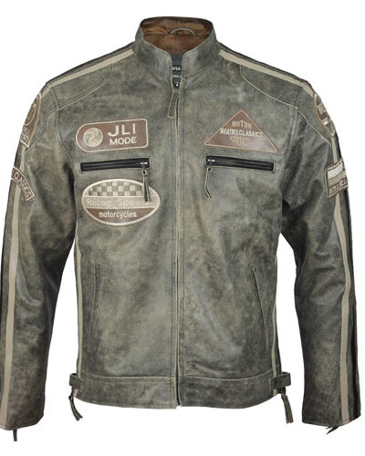Vintage Desert Biker Leather Jacket