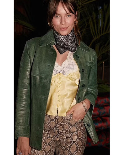Emma Louise Green Leather Jacket