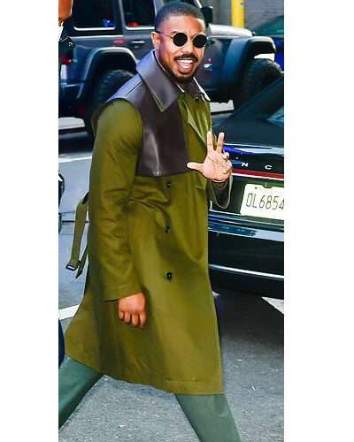 Michael B Jordan Gree Trench Cotton Coat