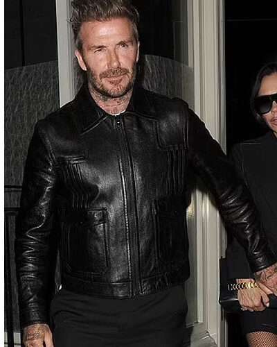 David Beckham 2.0 celebrate his 48th birthday Iconic leather Jacket