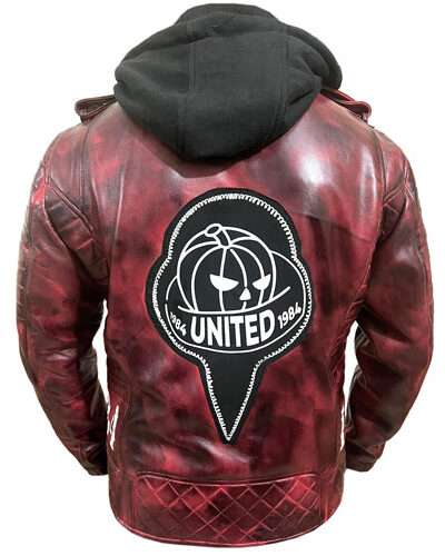 Michael Kiske Helloween Pumpkins United Biker Hooded Jacket