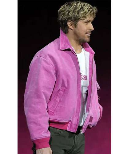 Ryan Gosling Barbie 2023 Pink Bomber Jacket