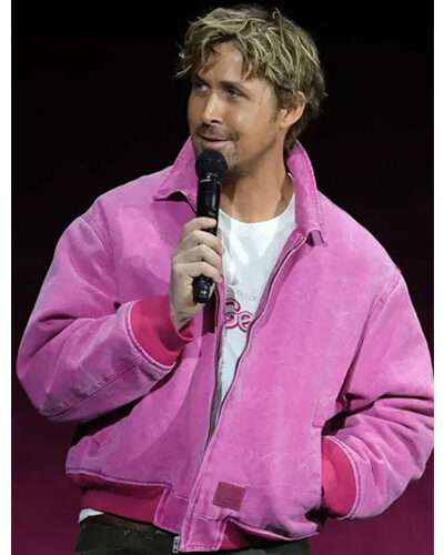 Ryan Gosling Pink Bomber Jacket Barbie 2023