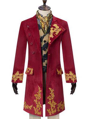 Timothee Chalamet Film Wonka 2023 Young Willy Wonka Coat