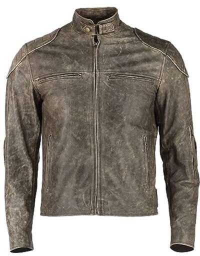 Distressed Hooligan Leather Jacket