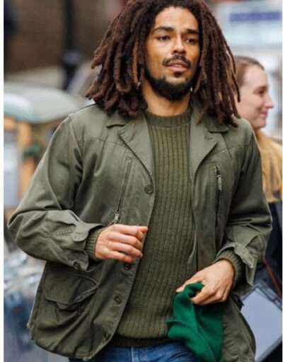 Kingsley Ben Adir in Bob Marley One Love (2024) Cotton Jacket