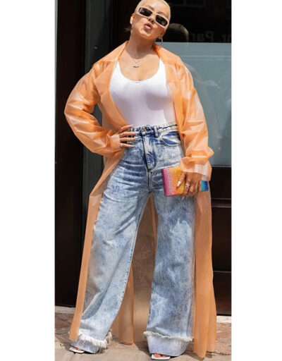 Christina Aguilera Orange Jacket
