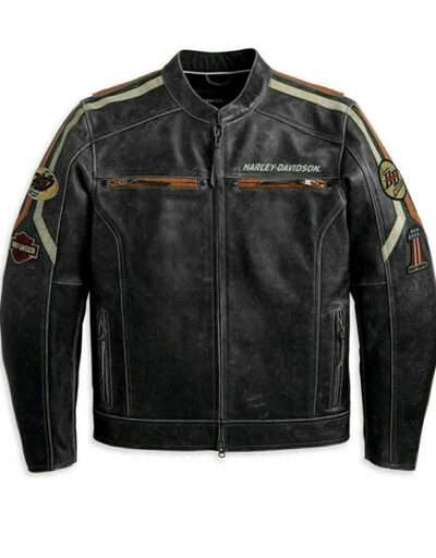 Harley Davidson Retro Distress Vintage Leather Jacket