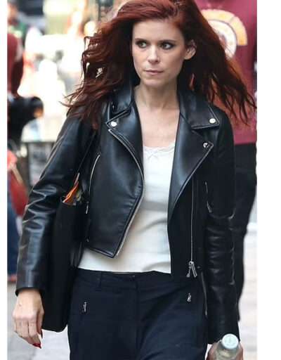 Kate Mara Black Leather Motorcycle Jacket