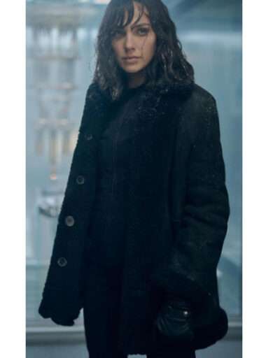 Gal Gadot Heart of Stone 2023 Shearling Leather Coat