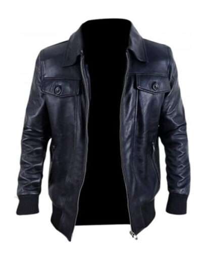 Lot 78 George Black Leather Jacket