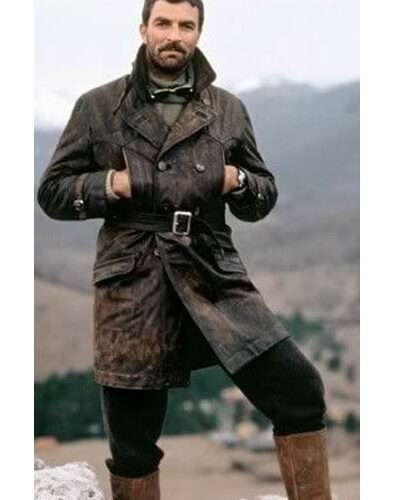 Tom Selleck WW1 Flying Leather Coat