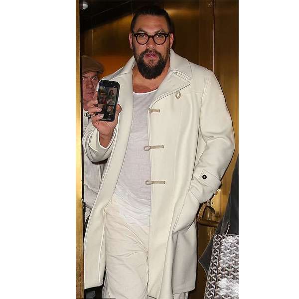 Jason Momoa Wool White Coat
